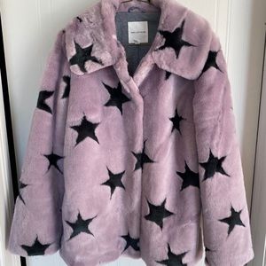 Avec Les Filles Faux Fur Star Jacket